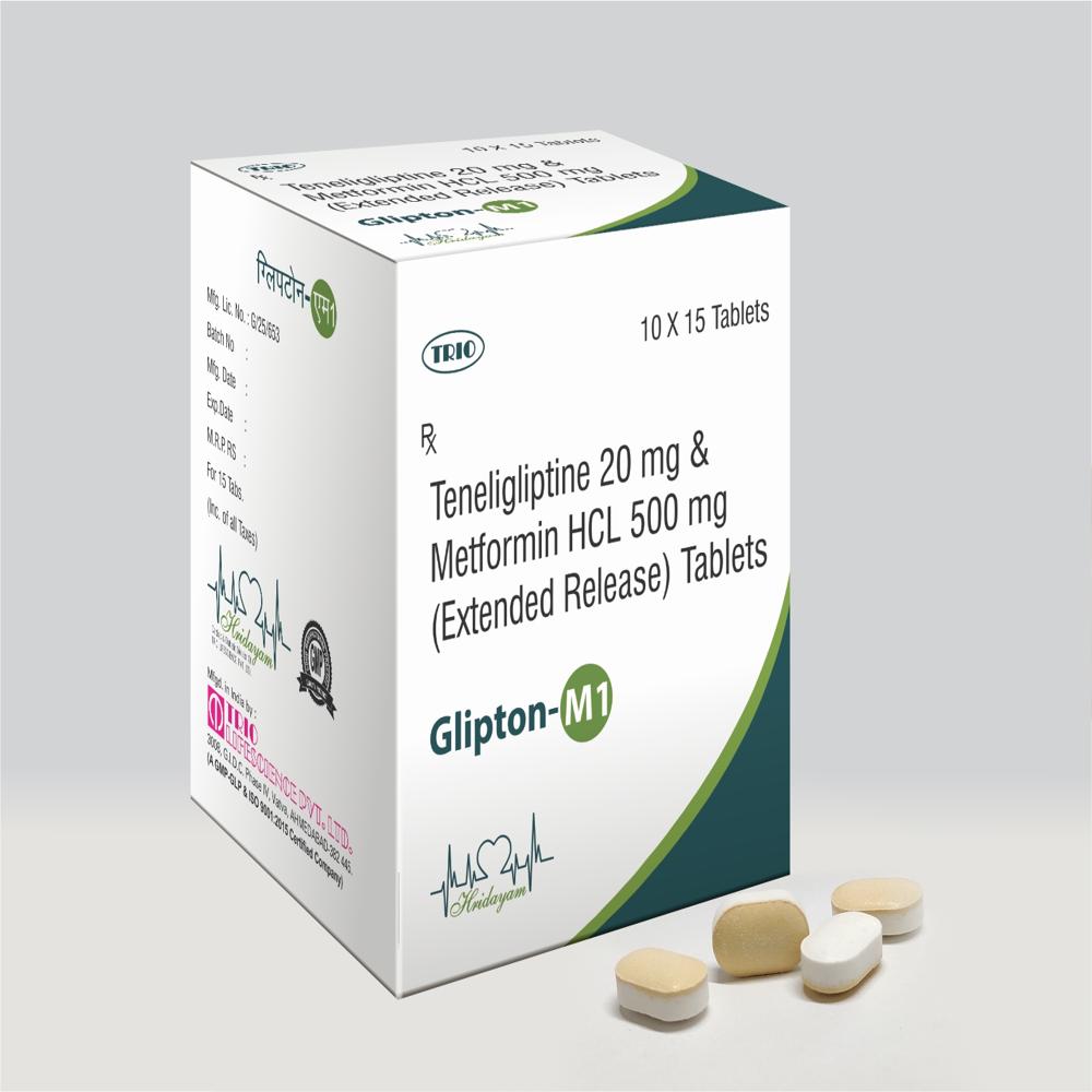 Teneligliptin 20 mg & Metformin 500 mg Tablets