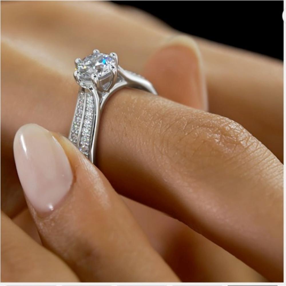 Eternal Spark White Gold Natural Diamond Solitaire Ring