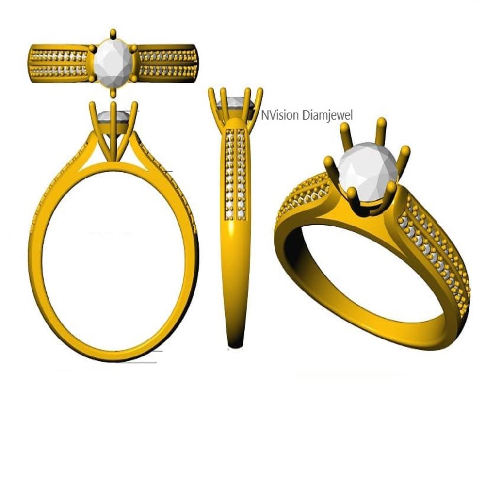 Eternal Spark White Gold Natural Diamond Solitaire Ring