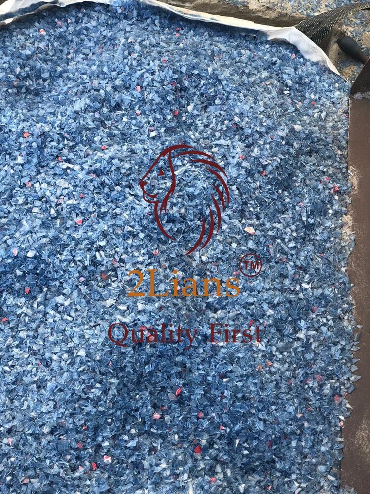 PC bottle regrind  transparent blue tint scrap