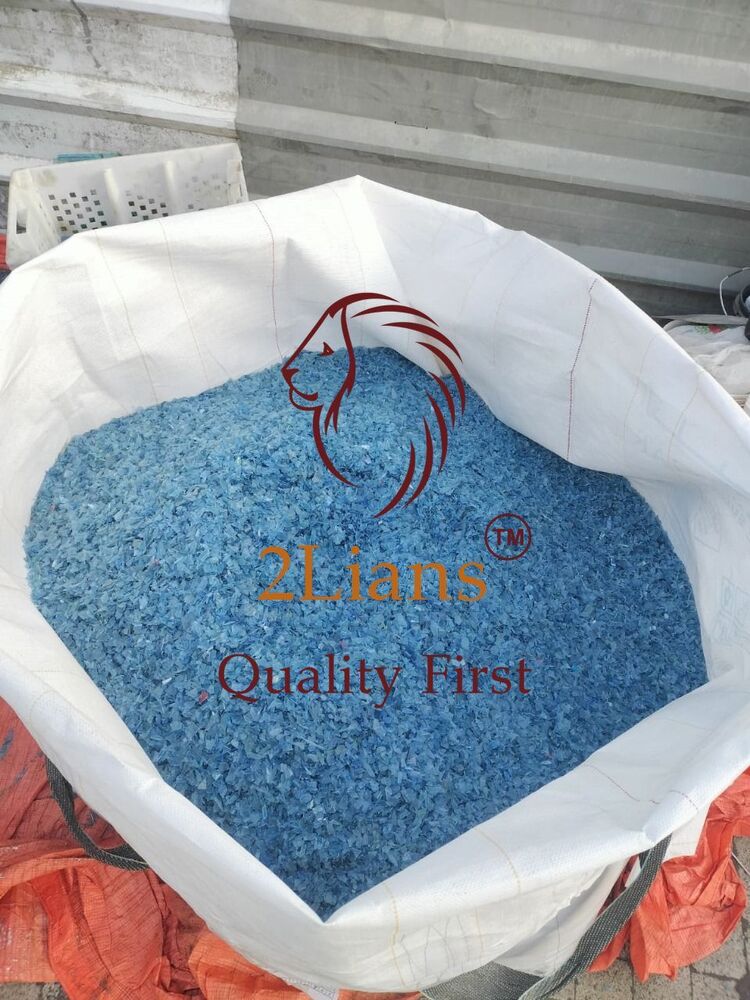 PC bottle regrind  transparent blue tint scrap