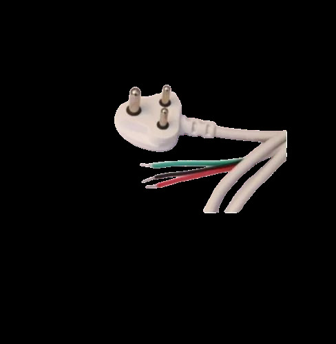 3 Pin Power Cord - Color: White