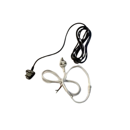 6 A Pvc And Copper Ac Power Supply Cords - Color: White & Black