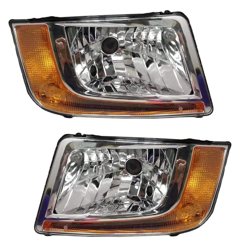 K D Headlight For Ashok Leyland Dost ( Without Adjustable Motor, Halogen) - Body Material: Plastic