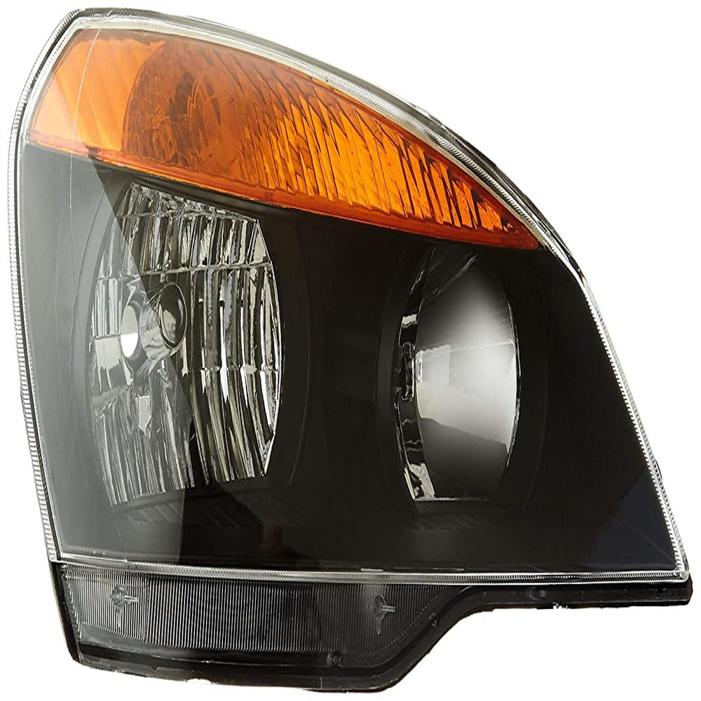 K D Headlight For Halogen Tata Indigo, Indigo Marina, Indica  Black ( Without Adjustable Motor)