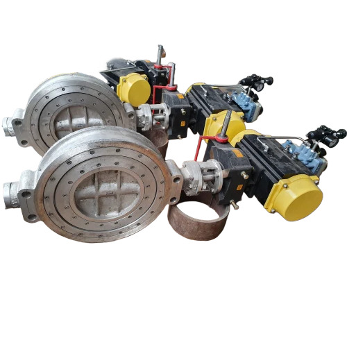 Pneumatic Triple Eccentric Off Set Disc Butterfly Valve - Material: Stainless Steel