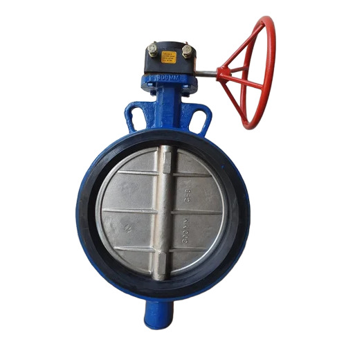 Cast Iron Butterfly Valve - Color: Black