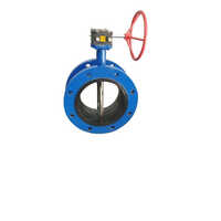 Pneumatic Rubber Lined Wafer Type Double Flange Butterfly Valve