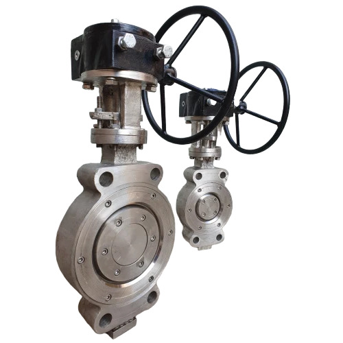 Double Offset Butterfly Valve - Color: Silver