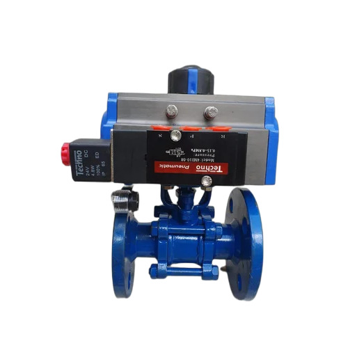 Actuator Operated Ball Valve - Color: Blue