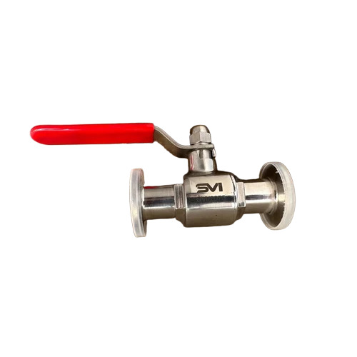 Pneumatic 3 Pc Design Tc Ends Floating Ball Valve - Color: Silver