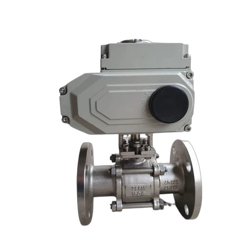 Electric Actuator Ball Valve - Color: Silver