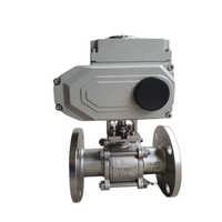 Electric Actuator Ball Valve - Color: Silver