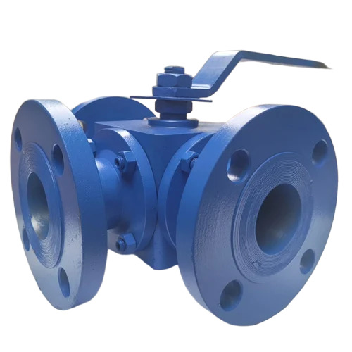 2 Inch 3 Way Ball Valve - Color: Blue