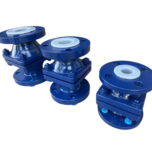 Pneumatic Fep Pfa Lined Floating Ball Valve - Color: Blue