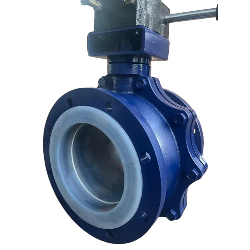 2 Inch Ptfe Lined Ball Valve - Color: Blue