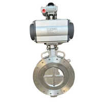 Pneumatic Ptfe Sleeve Butterfly Valve - Material: Stainless Steel