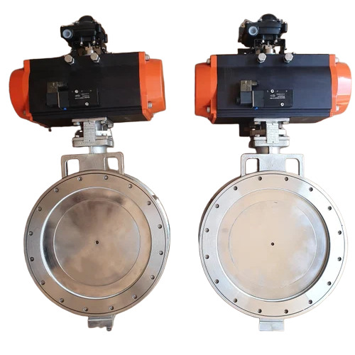 Pneumatic Actuator Operated Butterfly Valve - Material: Stainless Steel