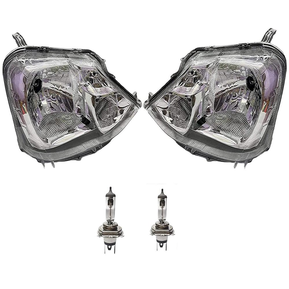 K D Headlight Assembly For Toyota Etios (2010-2020) ( Without Adjustable Motor) - Body Material: Plastic