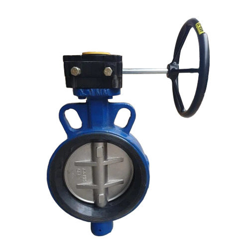 Rubber Lined Wafer Type Butterfly Valve - Port Size: 4 Inch