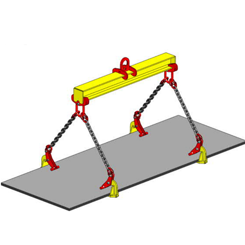 Rod Welded Horizontal Plate Lifting Clamp - Color: Yellow And Blue