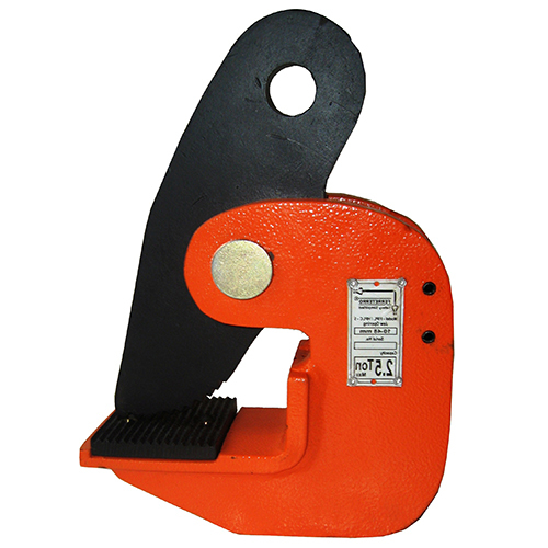 Horizontal Plate Lifting Clamp Spring Loaded - Color: Orange And Black