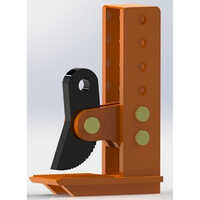 Horizontal Plate Lifting Clamp With Adjustable Jaw Opening - Color: Orange And Black