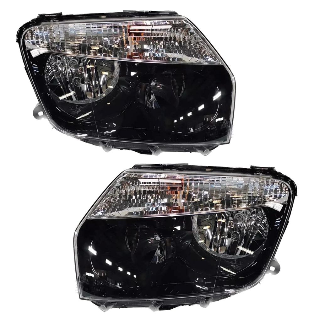 K D Headlight For Renault Duster 85 Black ( Without Adjustable Motor) Small Bracket - Features: Weather Resistant