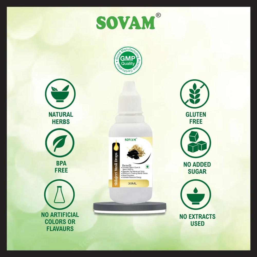 Sovam Shilajit Drop 30 Ml - Age Group: Suitable For All Ages