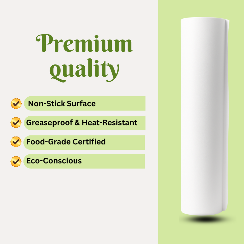 White Parchment 2 Side Coated Butterpaper 30 Meter Roll - Coating Type: Food Grade