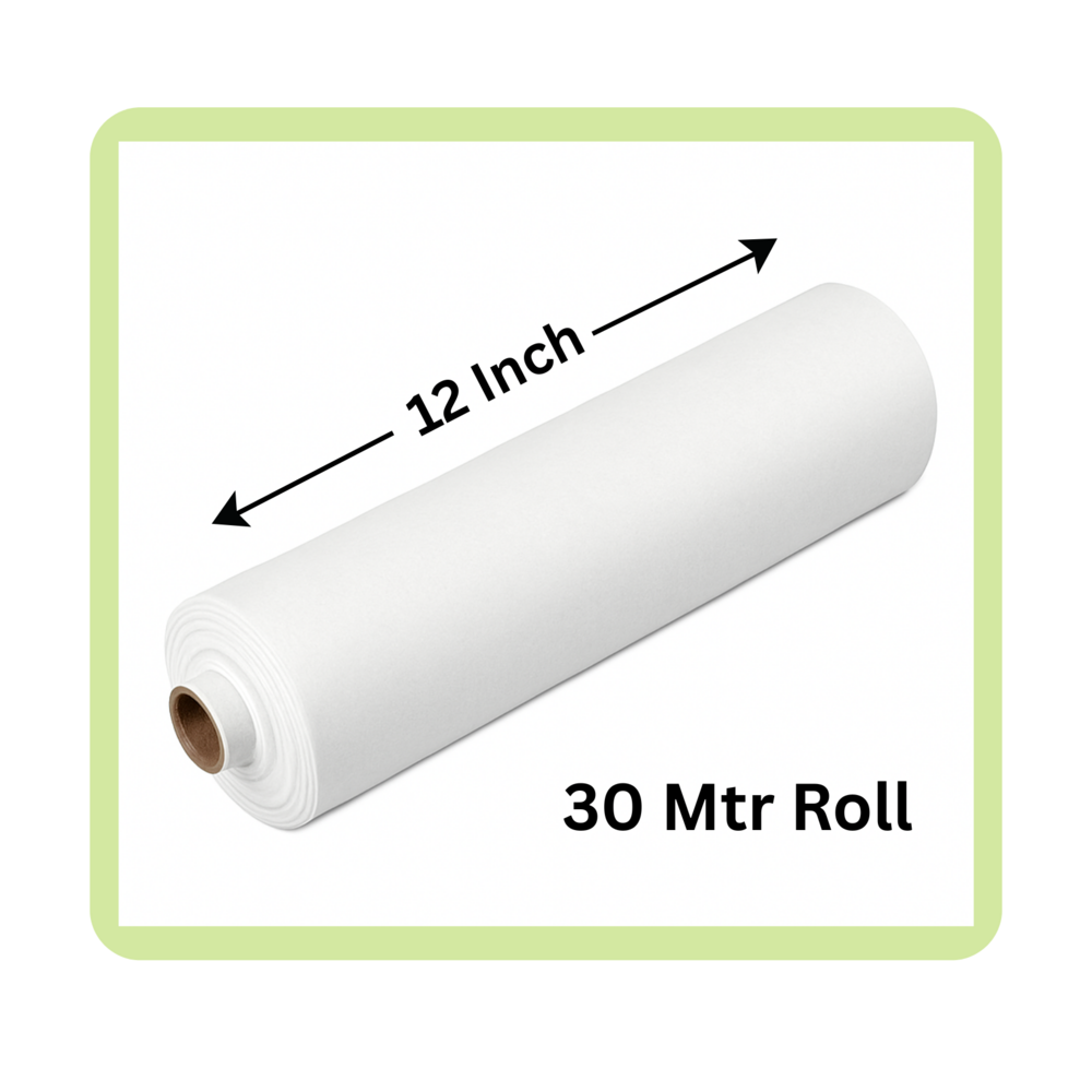 White Parchment 2 Side Coated Butterpaper 30 Meter Roll - Coating Type: Food Grade