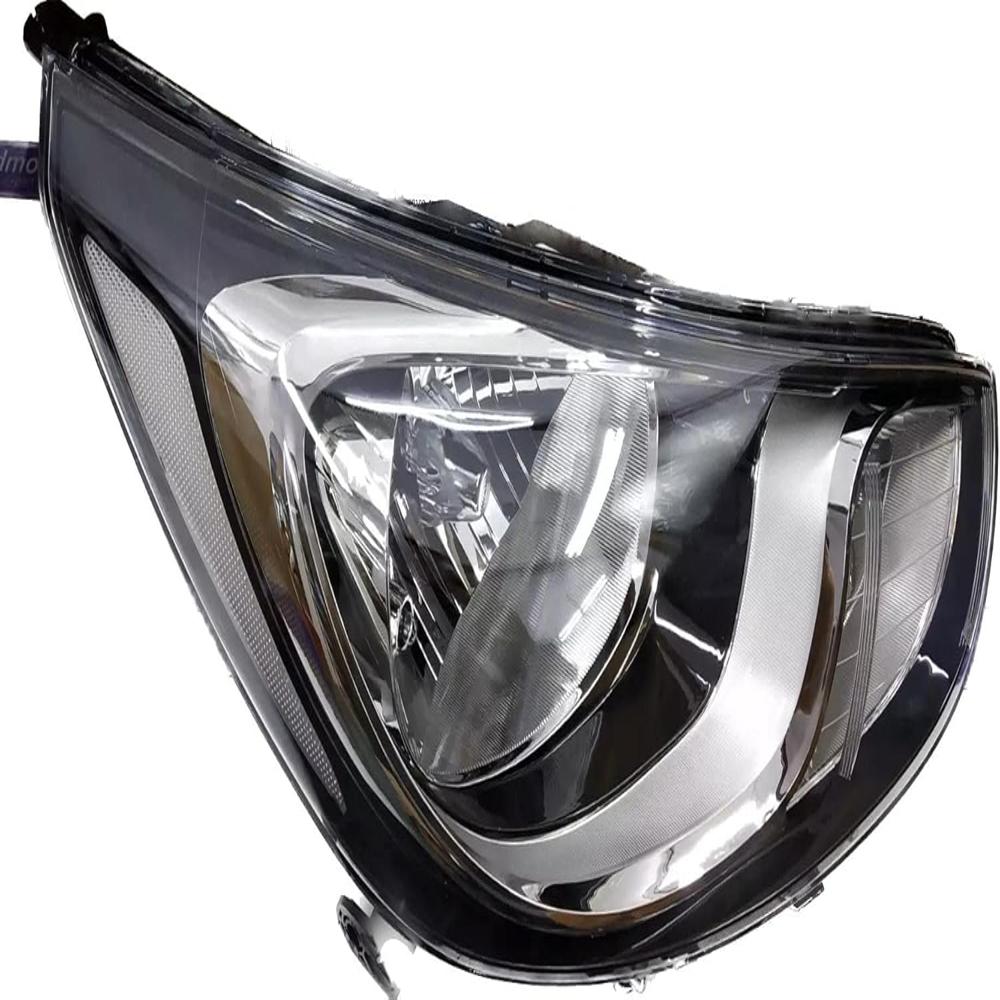 K D Headlight For Hyundai Verna Fluidic 2011-2014 Without Adjustable Motor ( Without Adjustable Motor) - Body Material: Plastic