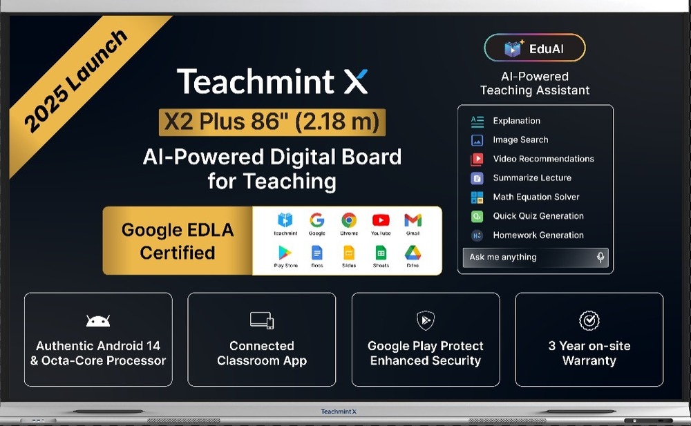 Teachmint X 86 Plus इंटरएक्टिव बोर्ड