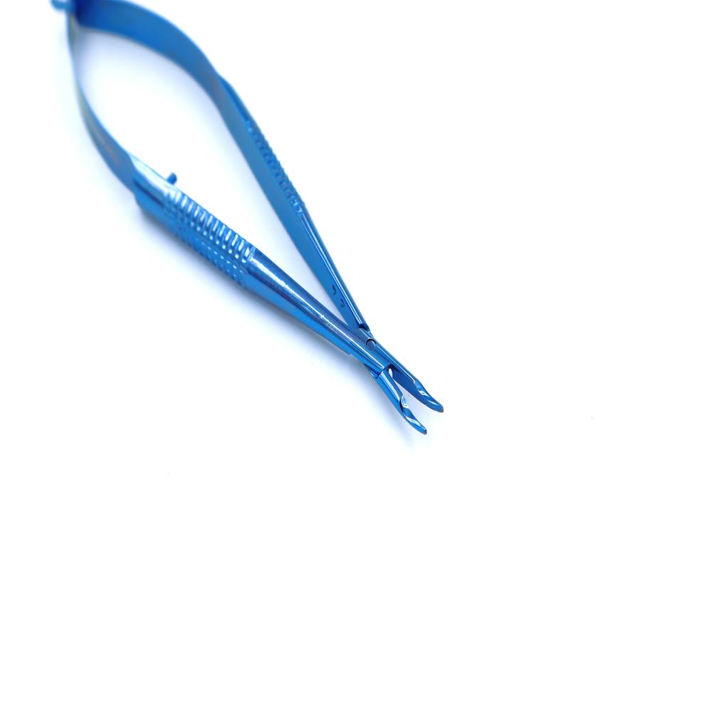 Titanium Needle Holder Barraquer - Color: Blue