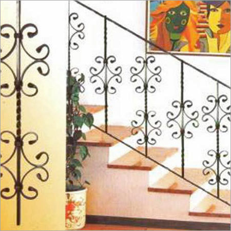 फ्लॉवर्स डिज़ाइन स्टेयरकेस रेलिंग्स