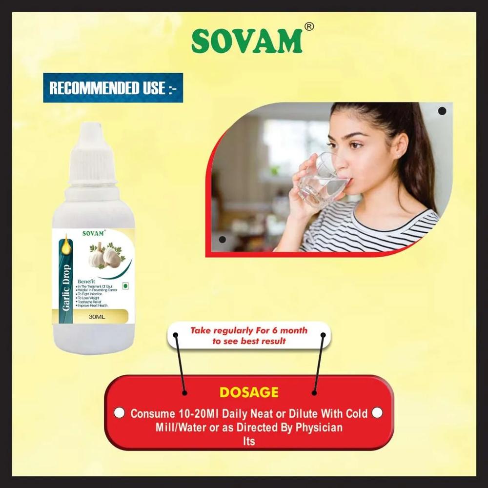 Sovam Garlic Drop 30 Ml - Age Group: Suitable For All Ages