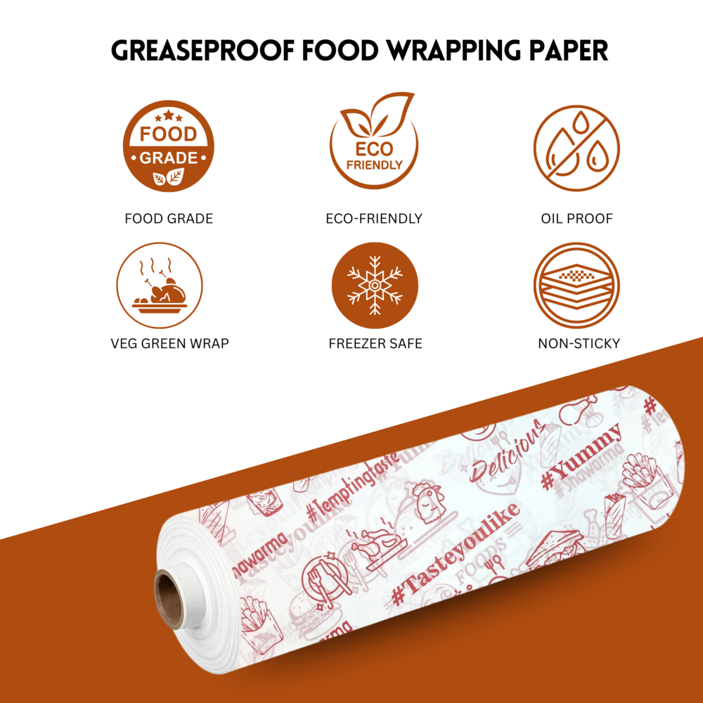 Butter Paper 25 MTR Nonveg Red Printed Paper