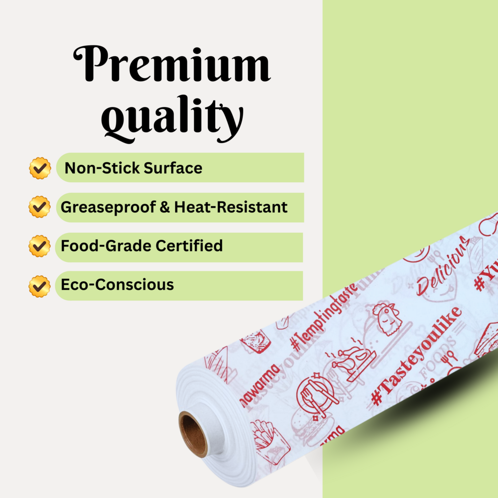 Butter Paper 25 MTR Nonveg Red Printed Paper