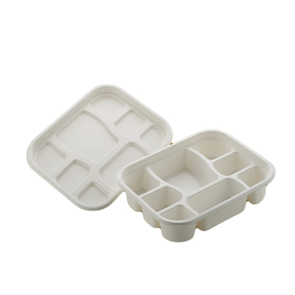8Cp Biodegradable Meal Tray (Classic) - Application: Food Items