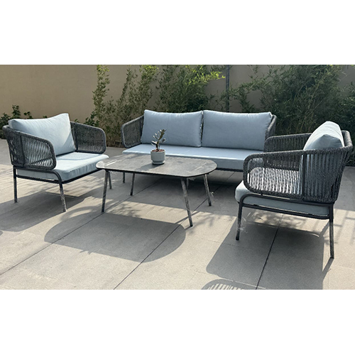 Outdoor Modern Braided Rope Sofa Set - Application: Garden