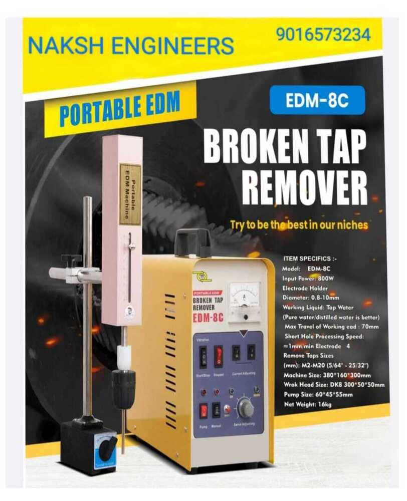 High Speed Portable Edm Broken Tap Remover Machine 1000w Upto 30mm - Color: Yellow