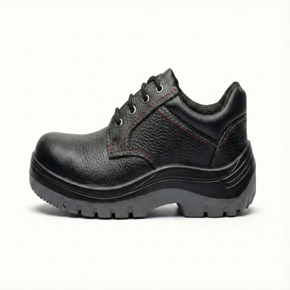 Leather Safety Shoes - Color: Black