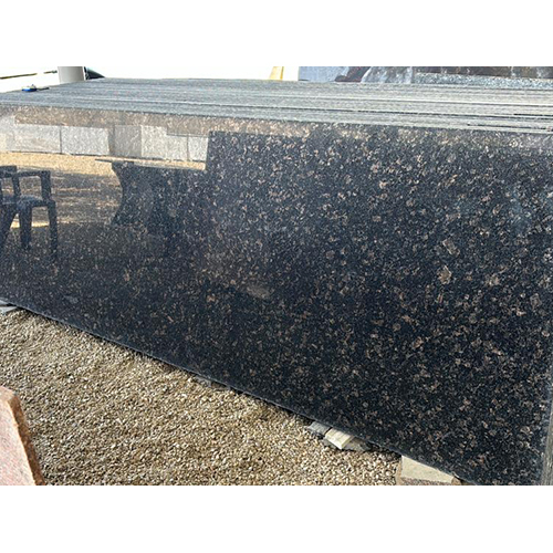 Black Galaxy Granite Slab - 2400 x 600 mm Approx., Black Color, Antique Polished Surface, Thickness 16-30 mm, Water Absorption ≤ 0.5%