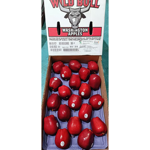 125 Count 20 Kg Wild Bull Apple - Color: Red