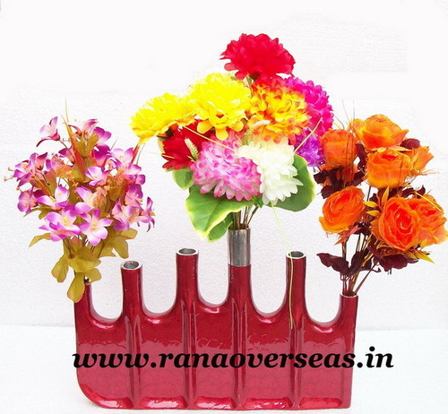 Aluminium Metal Flower Vase - 17x12 Inches, Handcrafted Design with Custom Shapes and Sizes