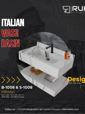 Italian Wash Basin - Color: White