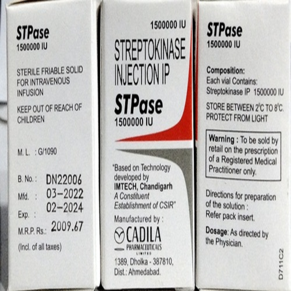 Stpase 1500000iu Injection - Physical Form: Liquid
