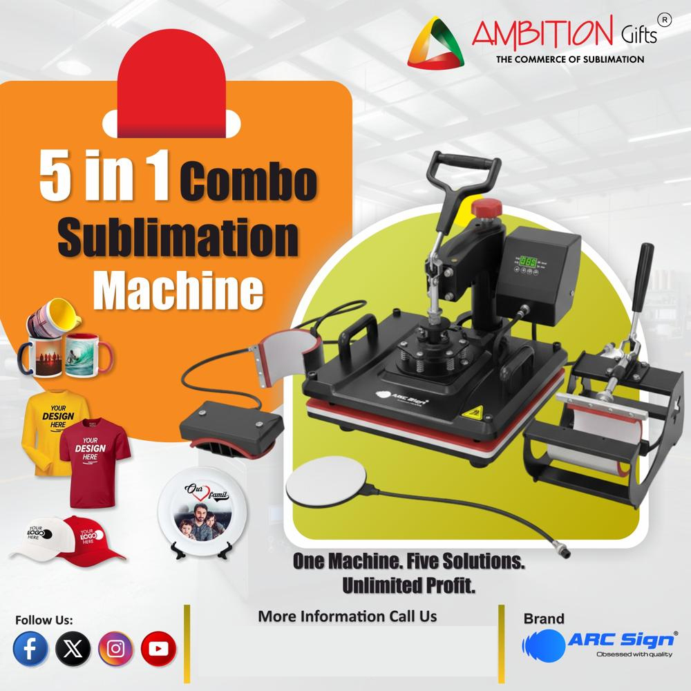Arc Sign  5-In-1 Combo Machine - Color: Multicolor