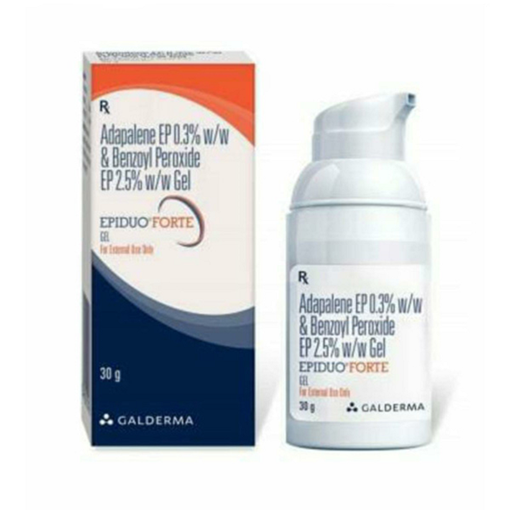 Epiduo Forte ADAPALENE-0.3% + BENZOYL PEROXIDE-2.5% 30gm Gel