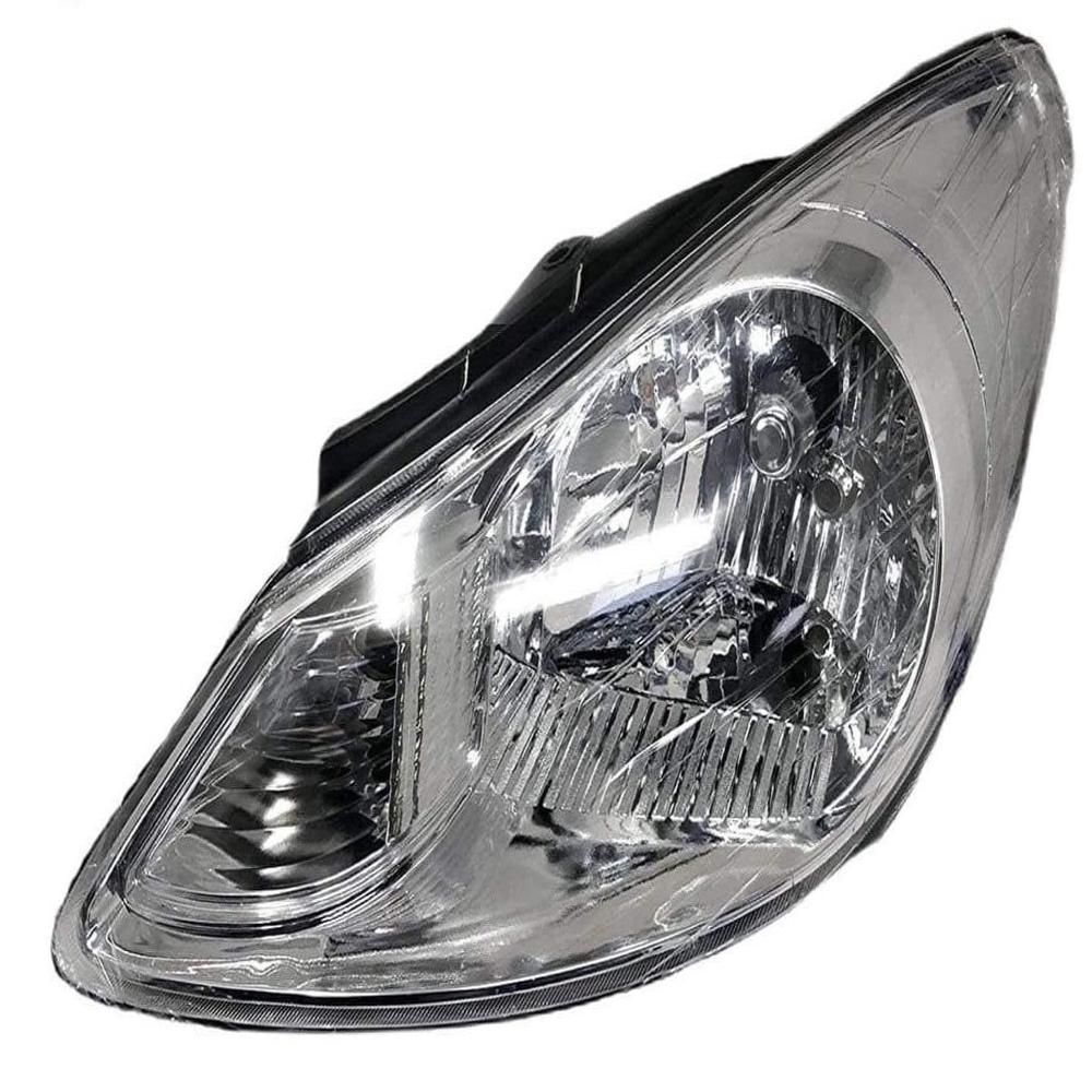 Headlight Assembly For Hyndai I10 Type1 2007-2010 ( Without Adjustable Motor) - Body Material: Plastic